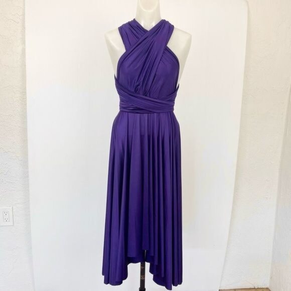 Butter by Nadia purple Wrap Dress Long One size - Picture 13 of 13